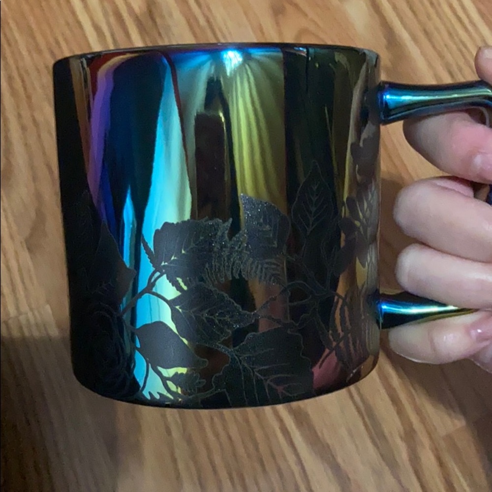 Starbucks oil slick flower mug